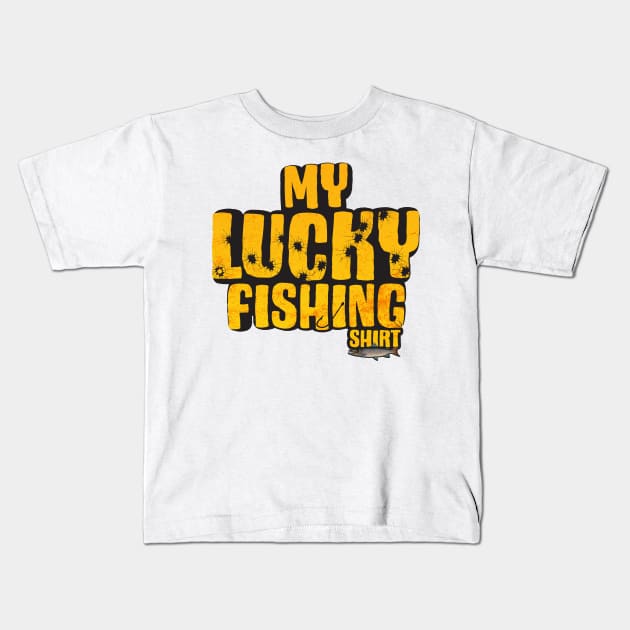 My Lucky Fishing Costume - Freshwater Fish Bass Kids T-Shirt by PinkyTree